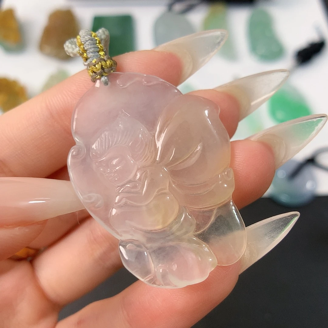 颈饰未镶嵌翡翠蝴蝶仙子