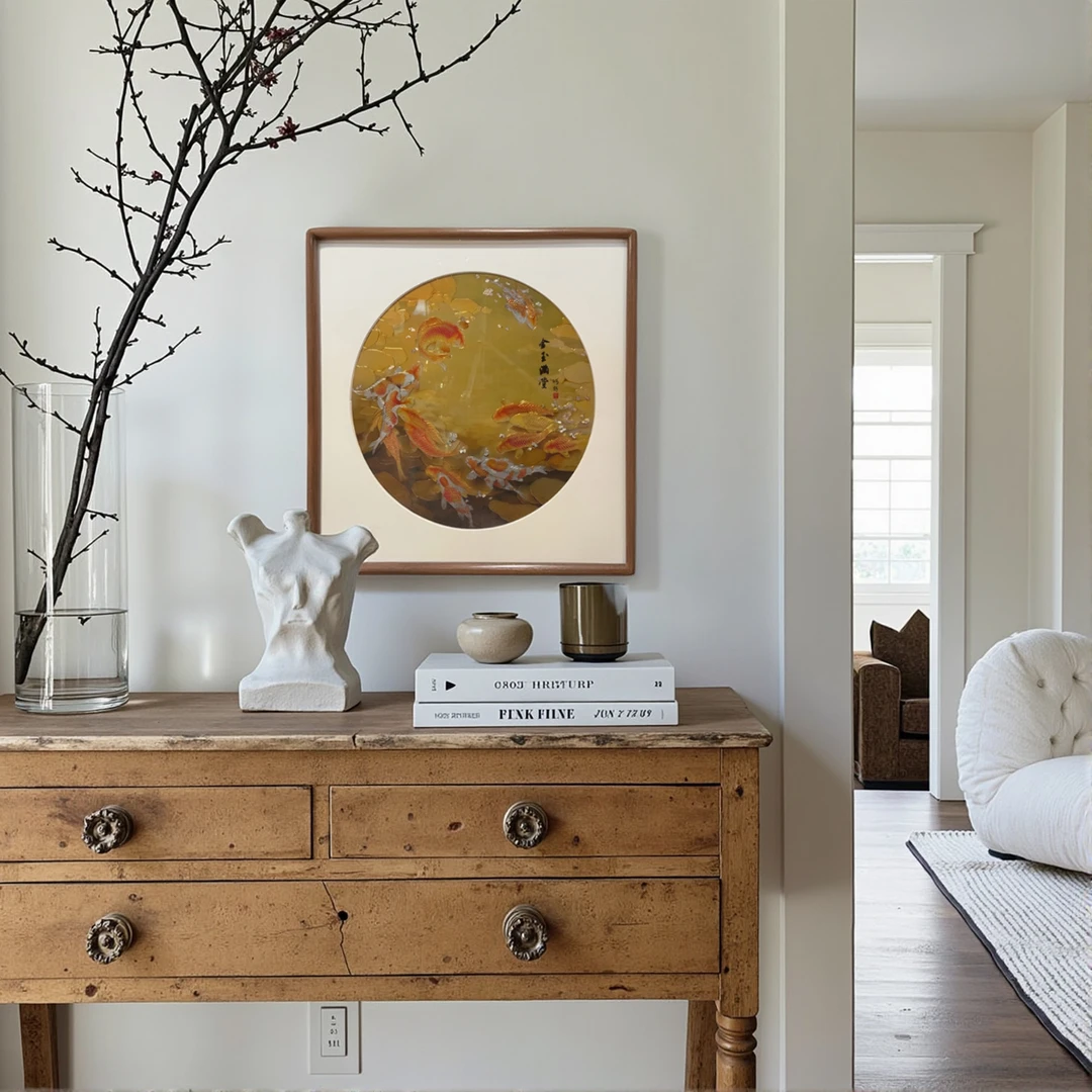 H67客厅挂画玄关桌面装饰摆件