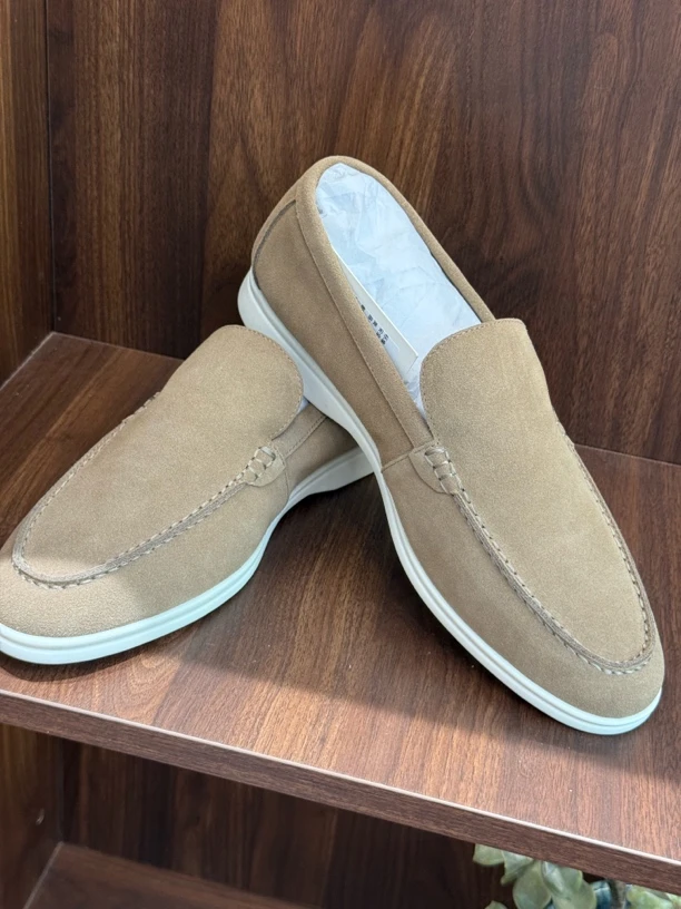 LP乐福鞋男老钱风真皮百搭透气休闲豆豆鞋高级感软底一脚蹬懒人鞋