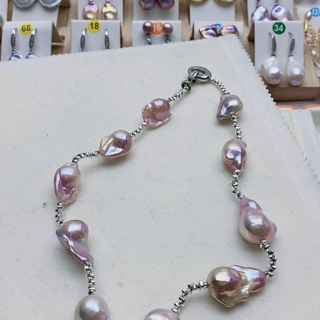 【闪购商品】淡水珍珠耳饰银S925镶嵌果*