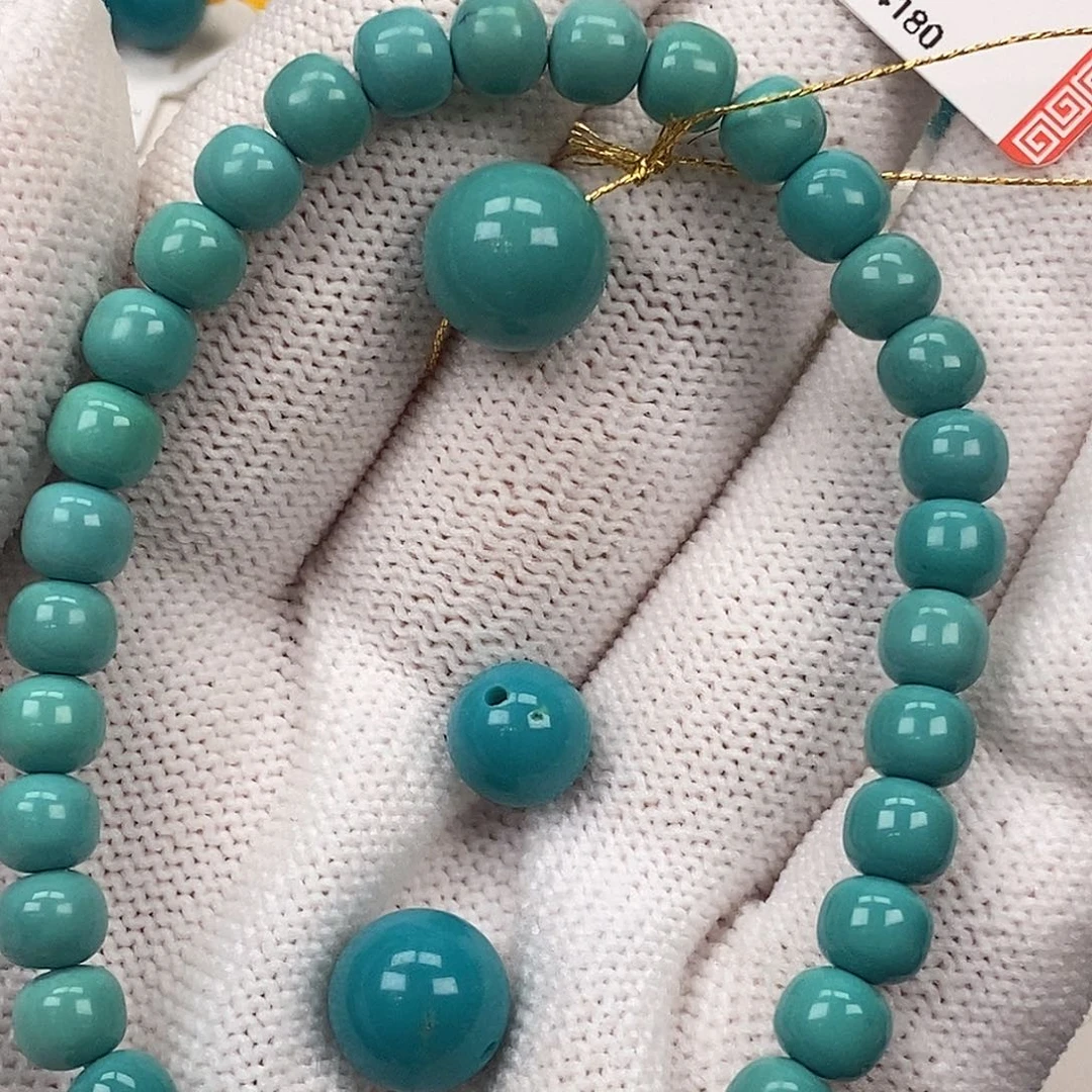 木***i绿松石未镶嵌老型手串