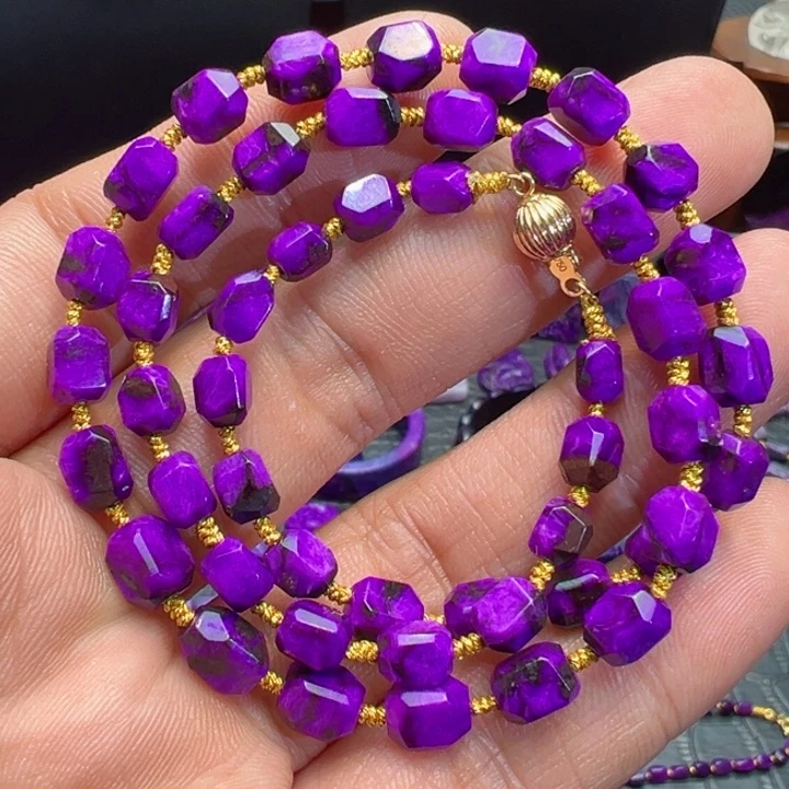 苏纪石（舒俱来）项链18K金镶嵌