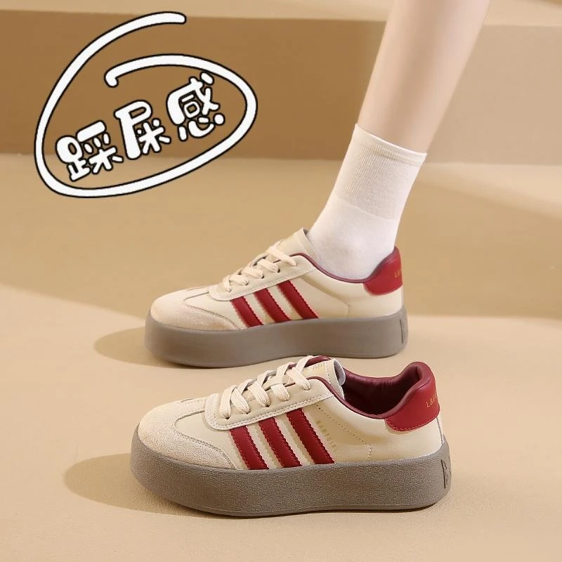 【官网小C&K旗舰店】覆古港风厚底小众德训鞋女2025新款秋季百搭