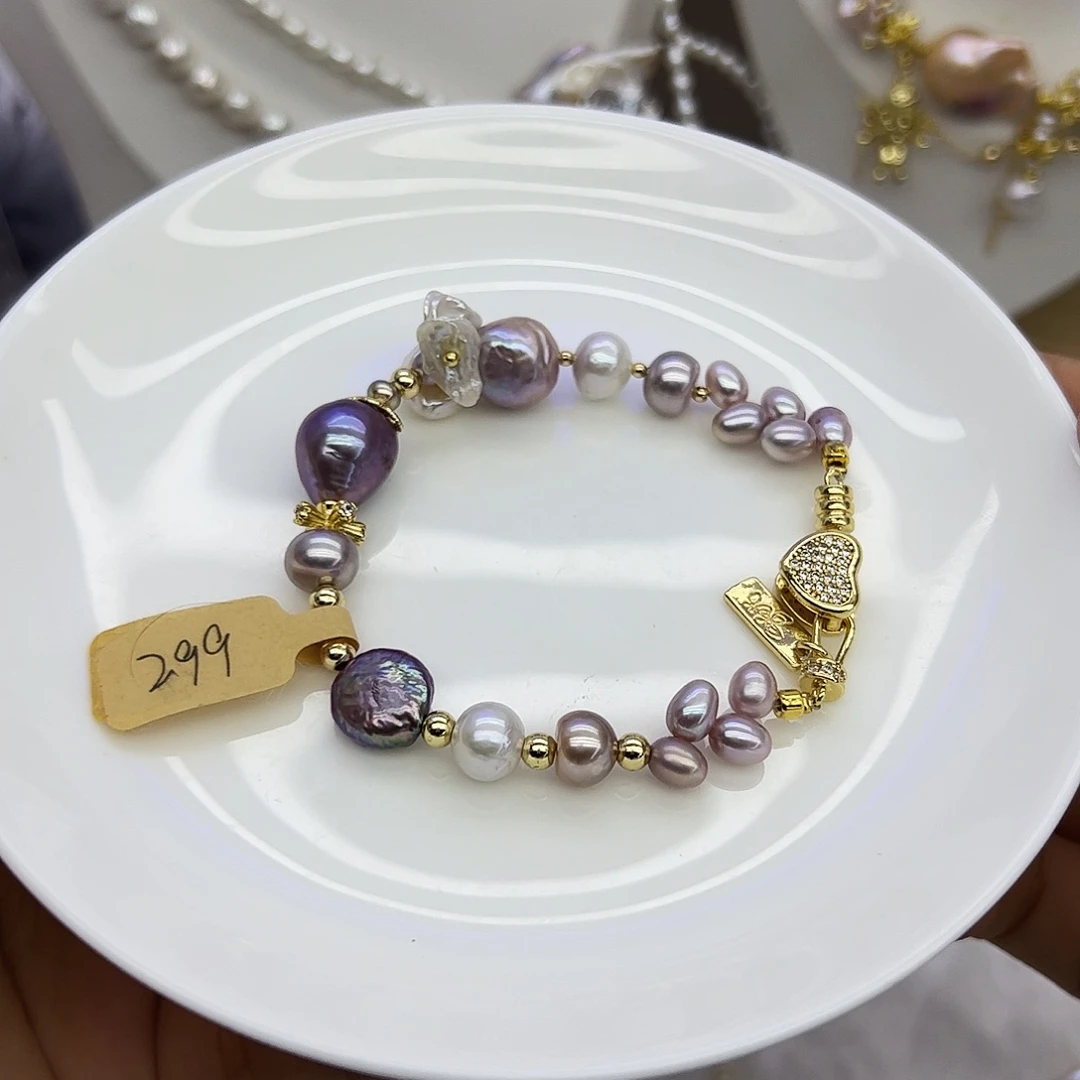 淡水珍珠耳饰银S925镶嵌