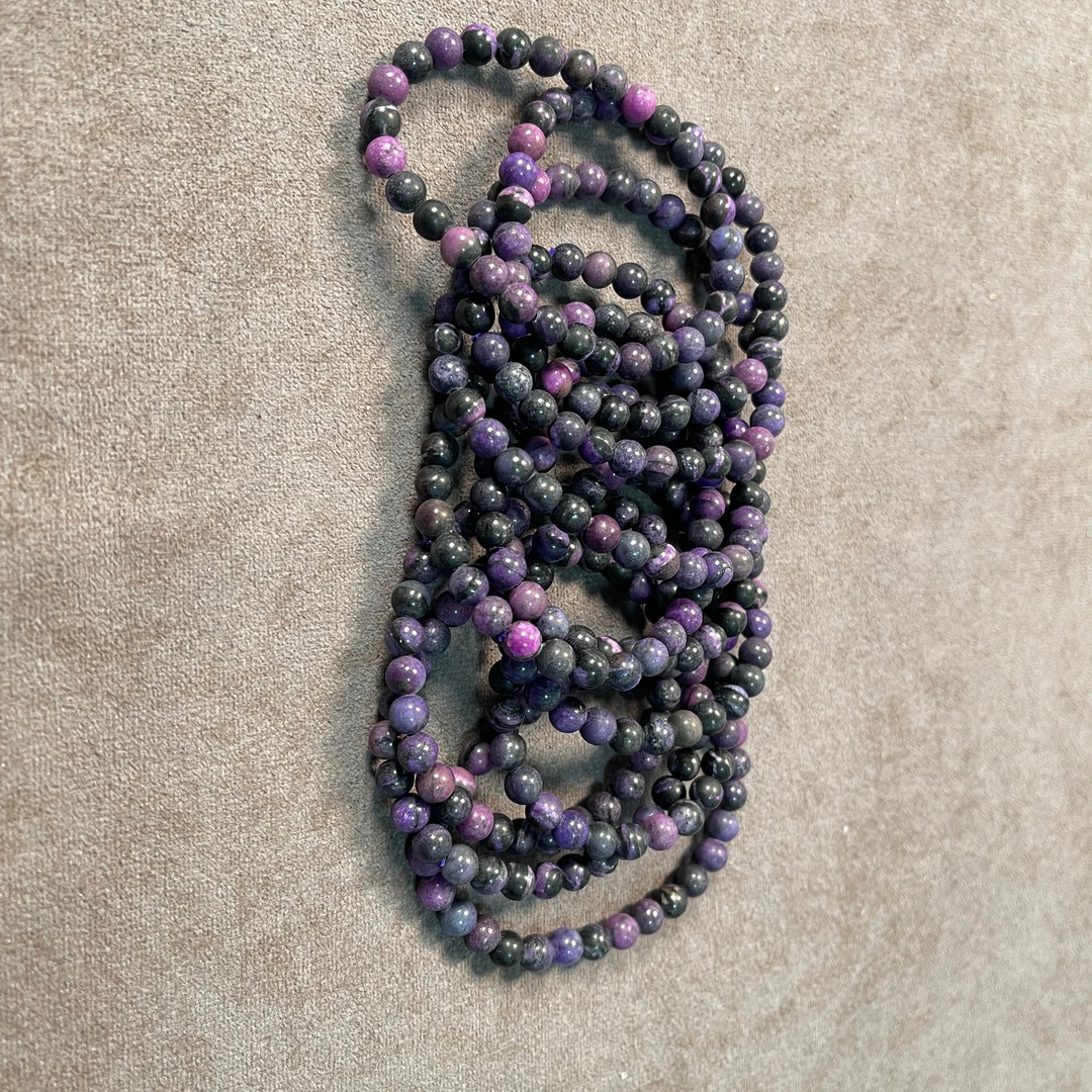 多样性发一个可唐工厂老料紫丝绒单珠单圈手链 SL017