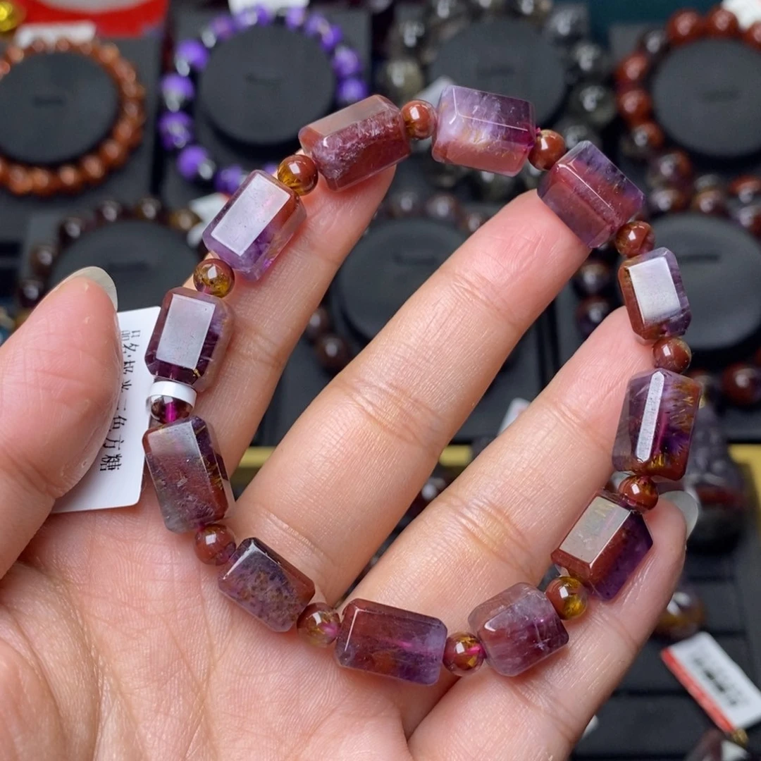 未镶嵌手链水晶极光三色方糖