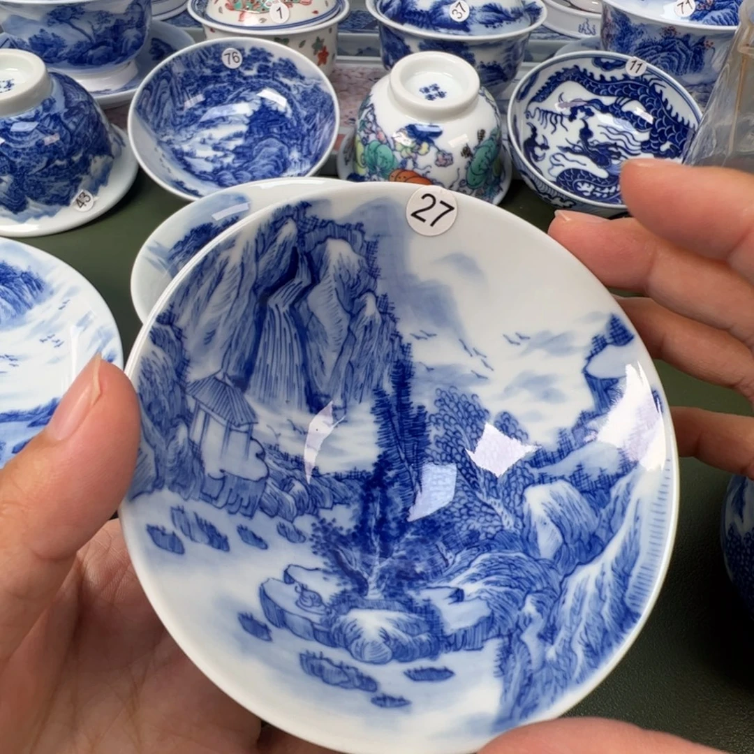 景德镇纯手工纯手绘茶具木木27