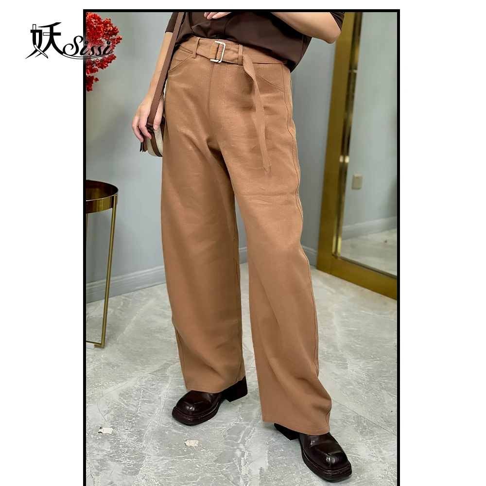 《爱上波点咖》25SS高版棉腰带萝卜阔腿裤