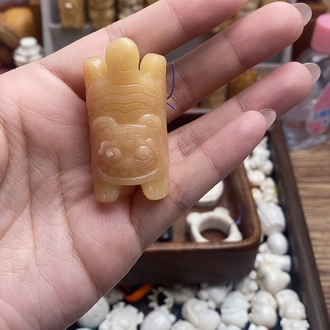 鹿骨把件15号马骨骨笛老虎