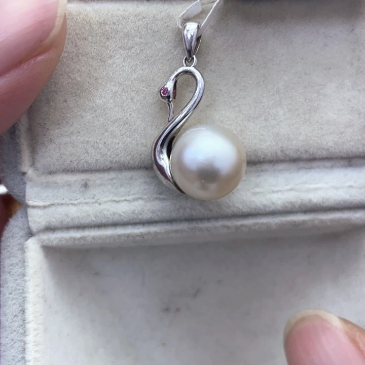 颈饰银S925镶嵌海水珍珠