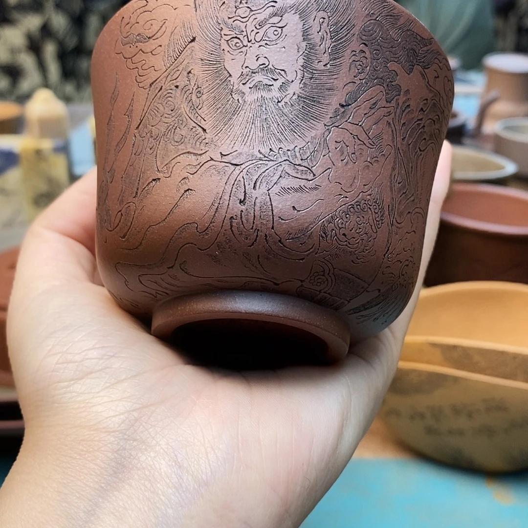 紫砂茶杯宜兴紫砂杯