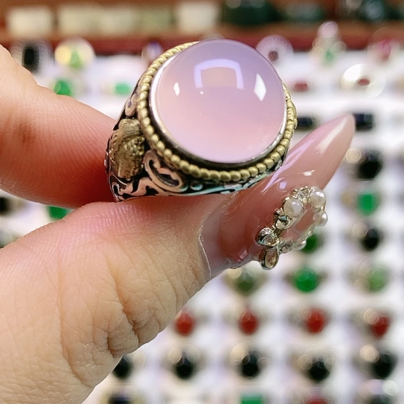 【闪购商品】银S925镶嵌戒指玛瑙/玉髓永**败