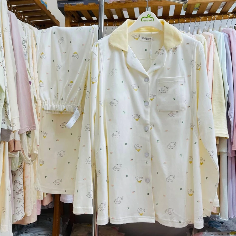 21小象秋冬加厚纯棉产后哺乳月子服孕妇睡衣喂奶家居服套装大码