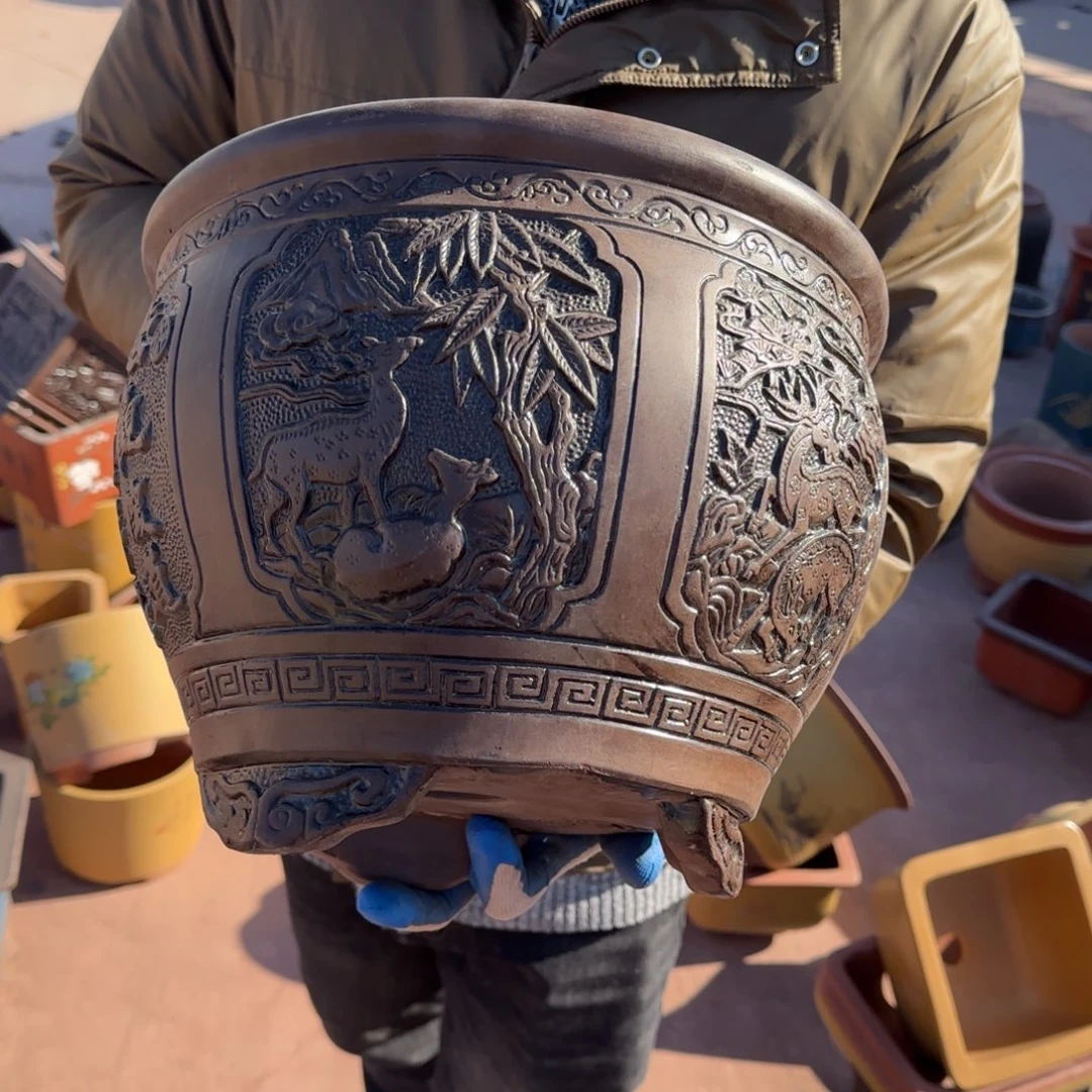 紫砂花盆口径25.20口径