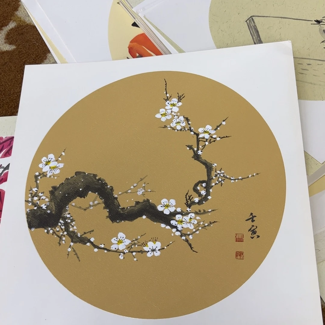 国画38-38卡纸花鸟童