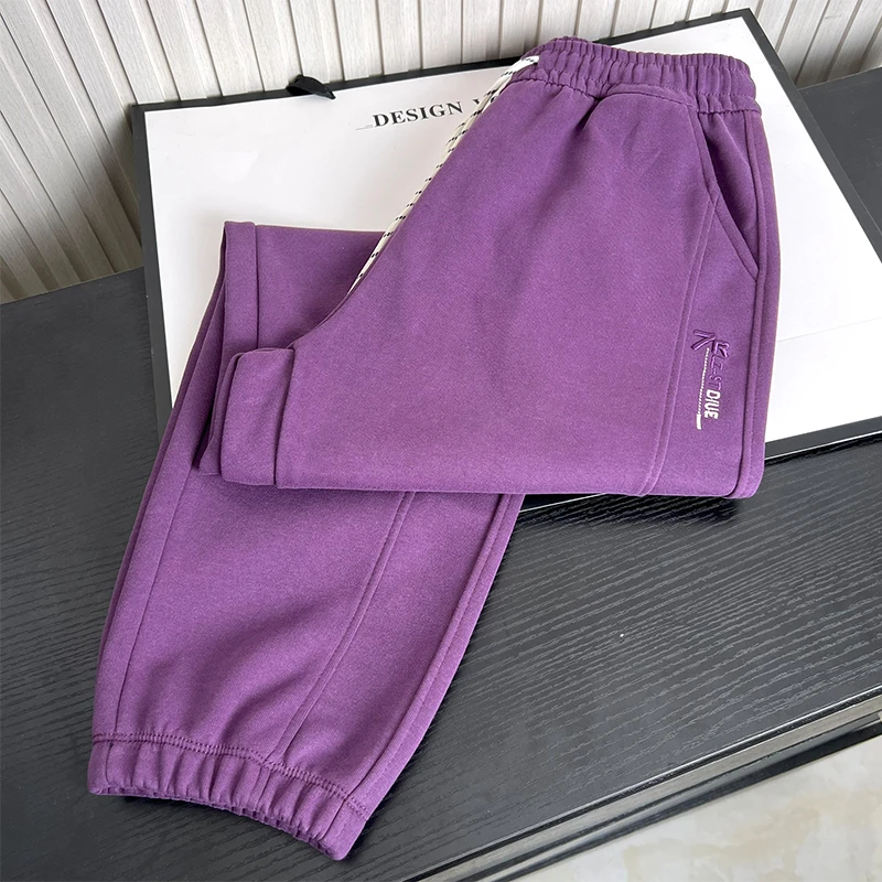 春秋冬季哈伦运动裤女款薄款黑色百搭高腰休闲宽松显瘦抽绳卫裤子