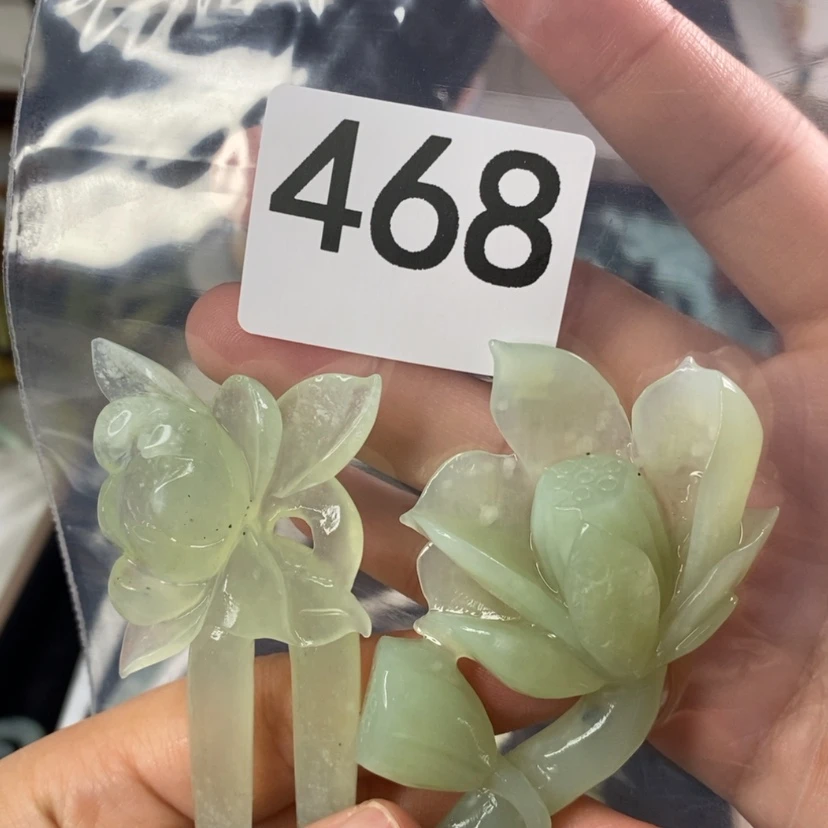 【闪购商品】岫玉发饰未镶嵌夜*