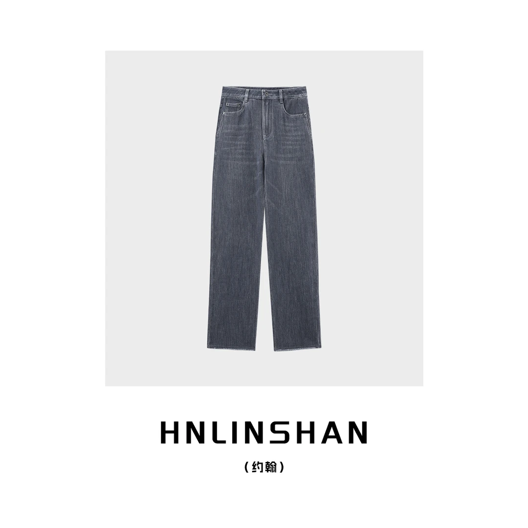 【清】【约翰】四面弹毛边九分直筒神器牛仔裤LS30422601