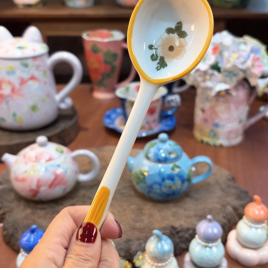 瓷片景德镇手绘高温釉下彩陶瓷茶具