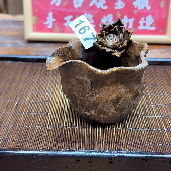 纯手工制作粗陶茶具