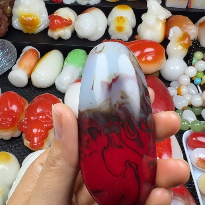 新疆戈壁五彩石金丝