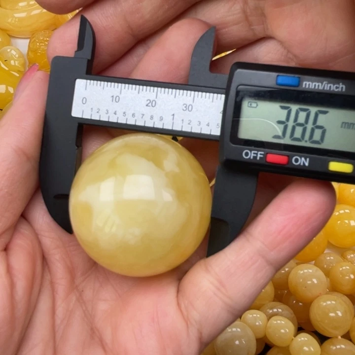 裸石蜜蜡未镶嵌蜜蜡大圆珠