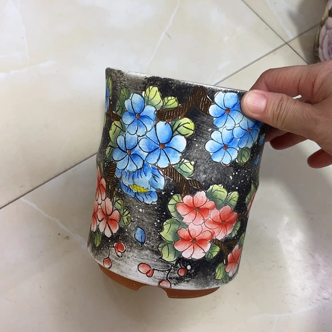 景德镇炫彩手绘口12高15
