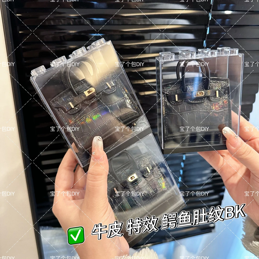 【真皮/直播链接】迷你小房子包铂金车载挂件H家同款耳机mini耳机包