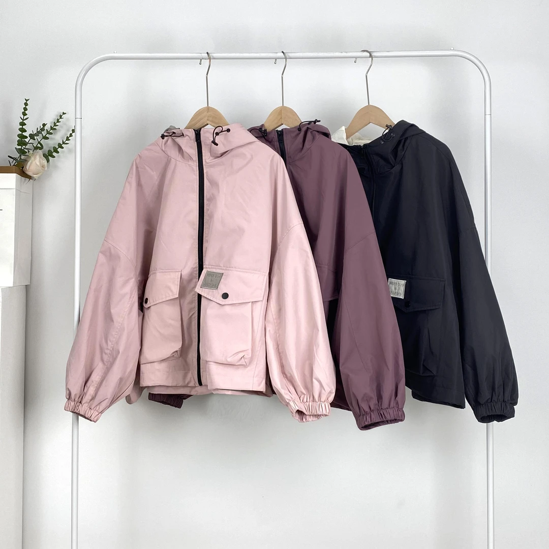 户外冲锋衣女士外套女2024春秋爆款休闲时尚百搭宽松工装夹克8092