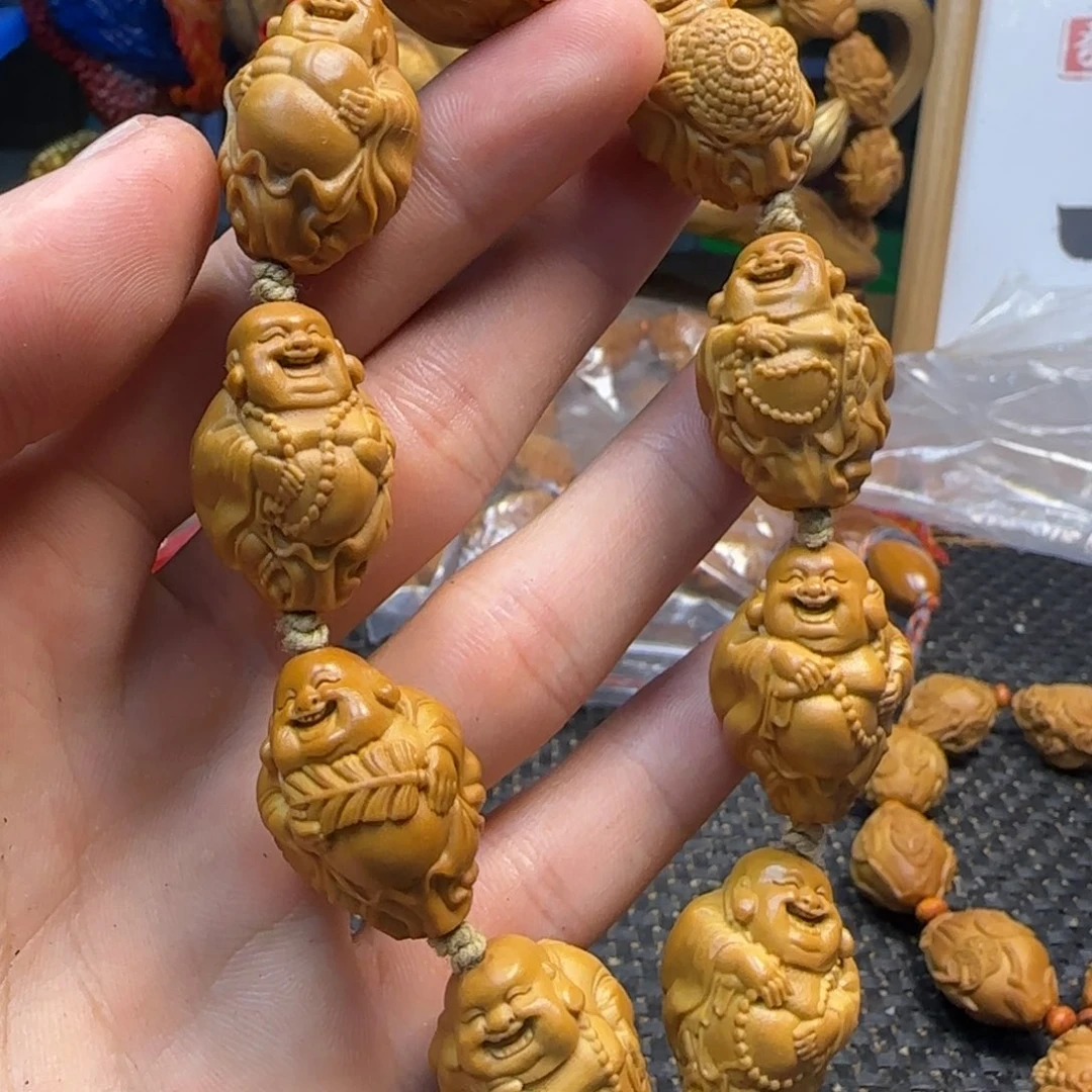 橄榄核手串/手链瑞兽弥勒