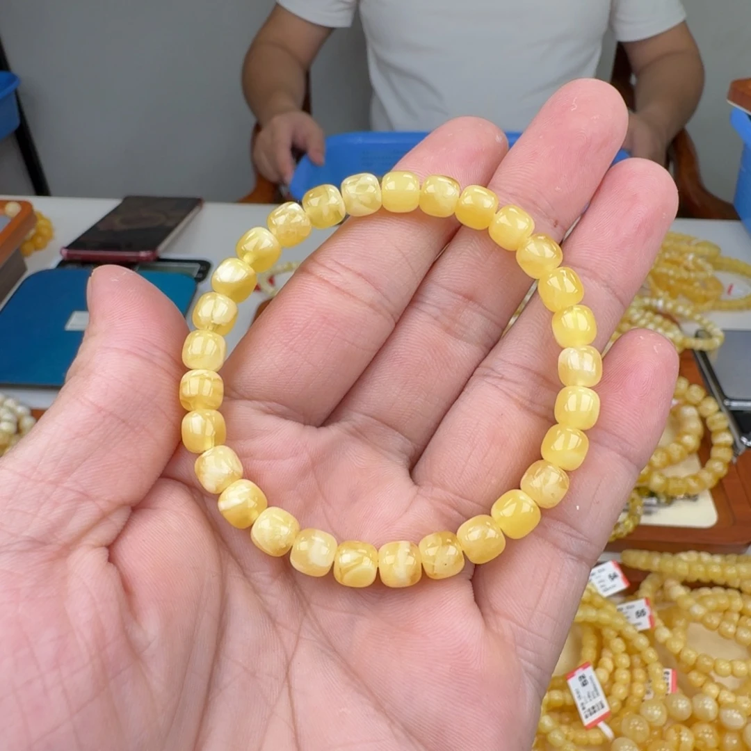 琥珀未镶嵌手链蜜蜡手串