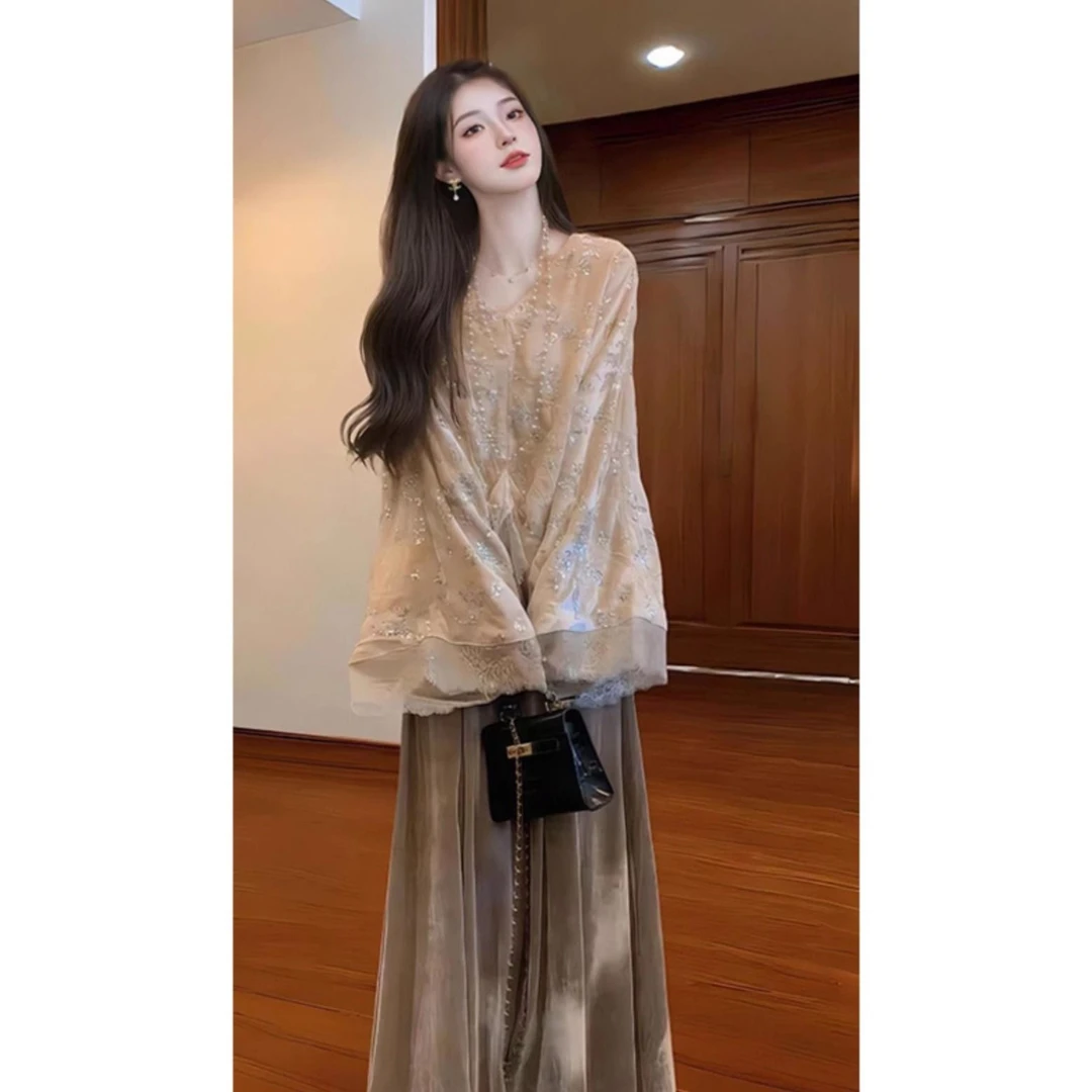 新中式国风春季搭配一整套大码胖气质上衣阔腿裤高级禅意套装女