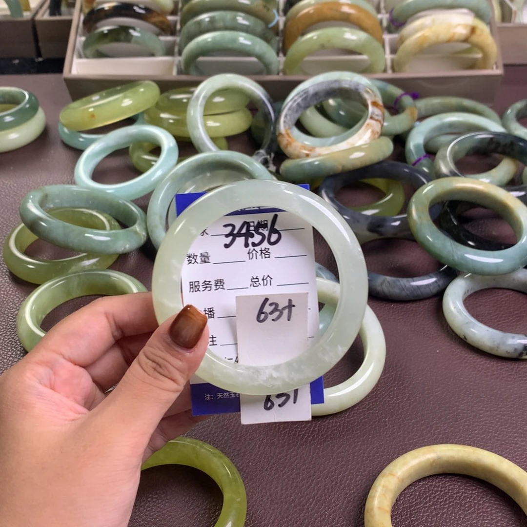 未镶嵌蛇纹石玉手镯3456