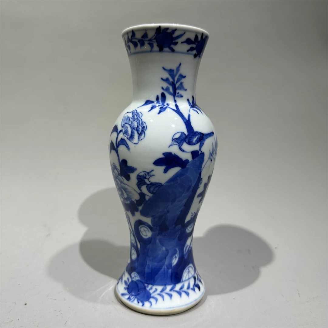 清光绪·青花花鸟纹瓶【古董拍卖】QV25QW0428026