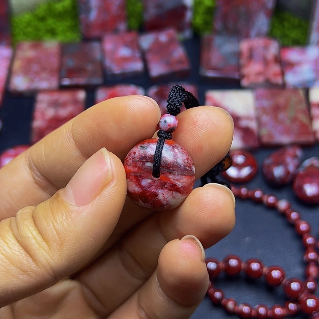 N***e天然辰砂朱砂吊坠