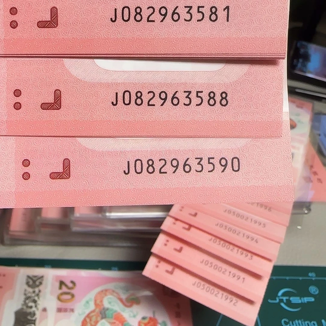 塑料蛇年纪念钞5478一组