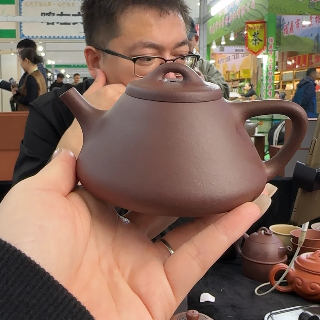 紫砂茶杯紫泥子冶石瓢  180CC