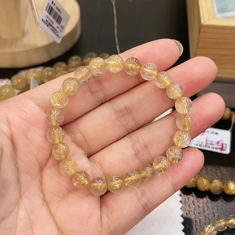 【闪购商品】未镶嵌手链发晶卡7金发晶手链