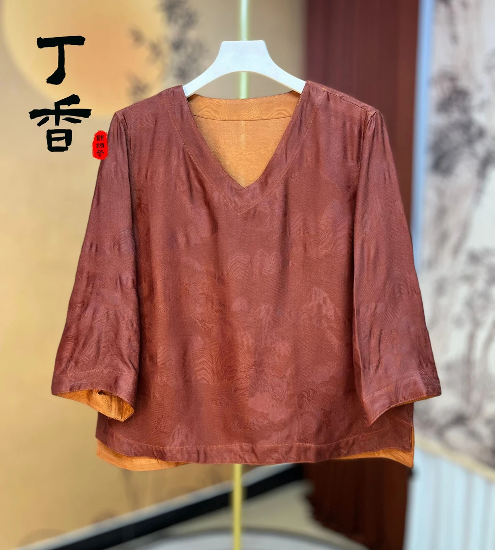 910新品高端贵气轻奢高级优雅减龄别致花螺小衫女