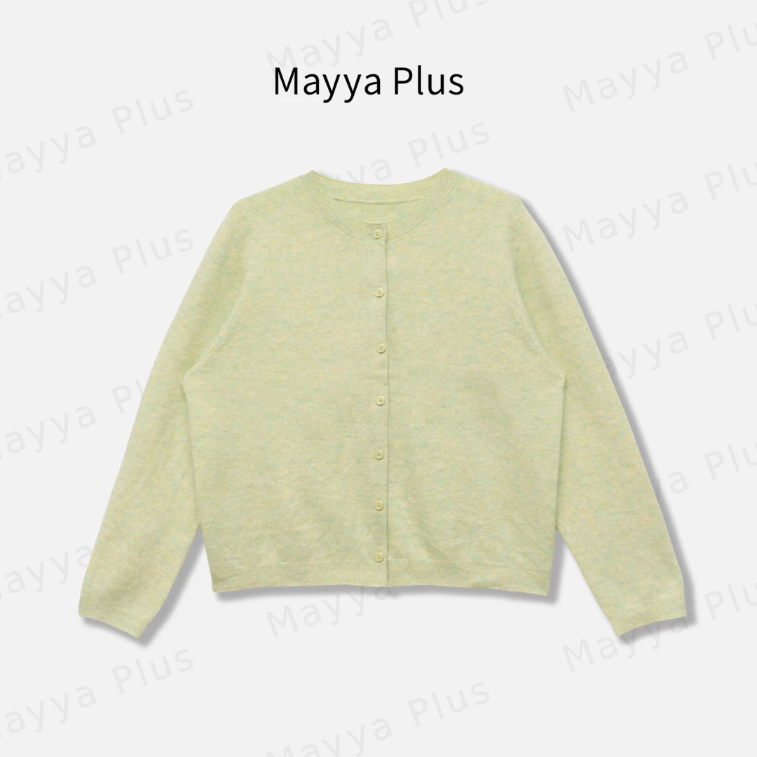 【小皮草】Mayya Plus麦芽定制流光风绵羊毛针织衫气质上衣32537267