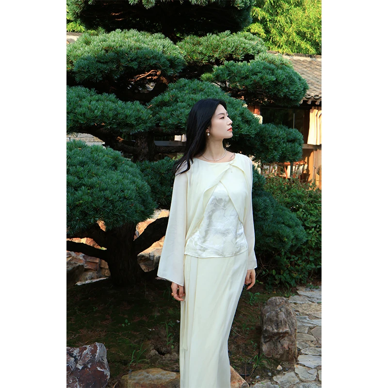 泊风ozen【玉兰】设计师原创复古汉服上衣飘纱衬衣衬衫