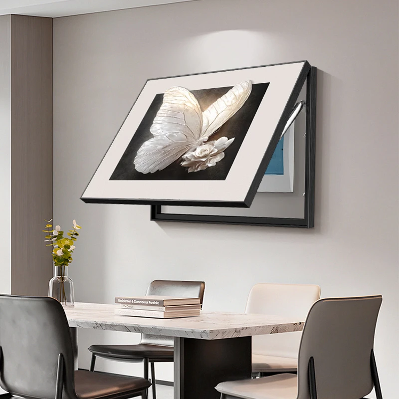 现代简约电表箱装饰画蝴蝶新款配电箱遮挡挂画空开箱轻奢客厅壁画