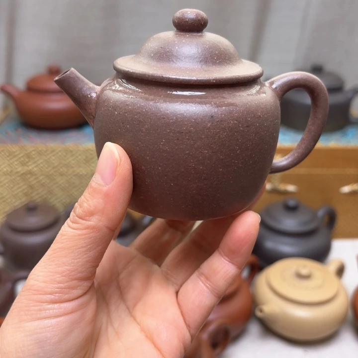 紫砂茶壶风****子老清水泥30目半手工气烧