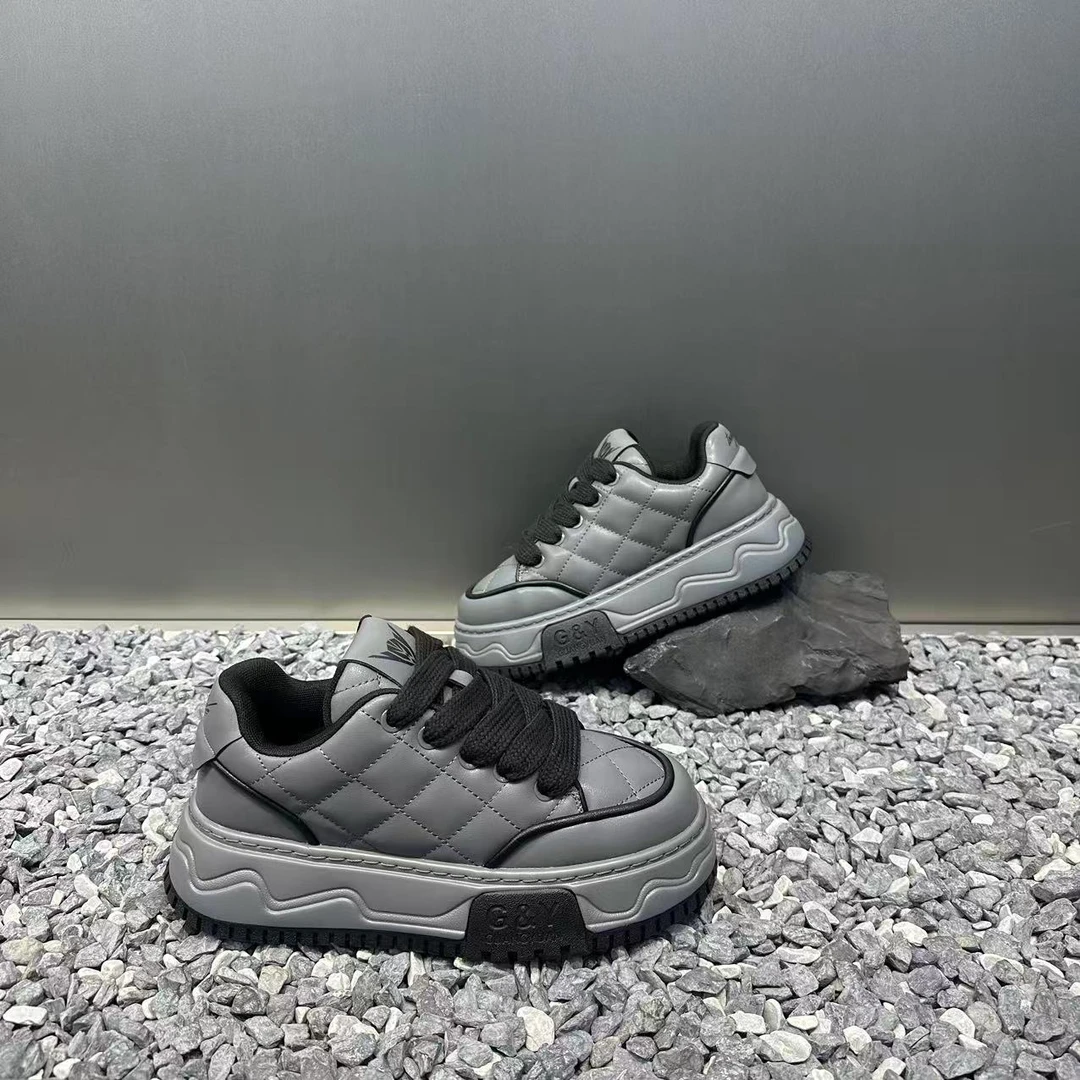 男士秋冬单棉同款皮面厚底休闲鞋保暖加绒潮流百搭时尚运动男款鞋