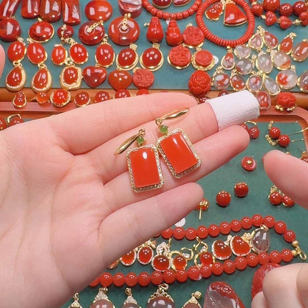 南红玛瑙银S925镶嵌15