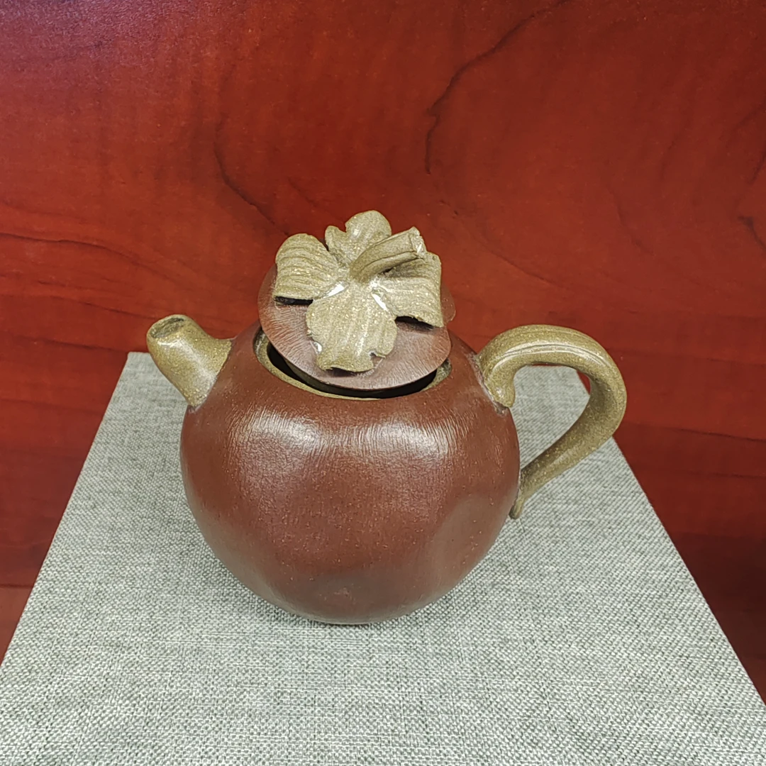 紫泥段泥花器山竹【聪】紫砂壶