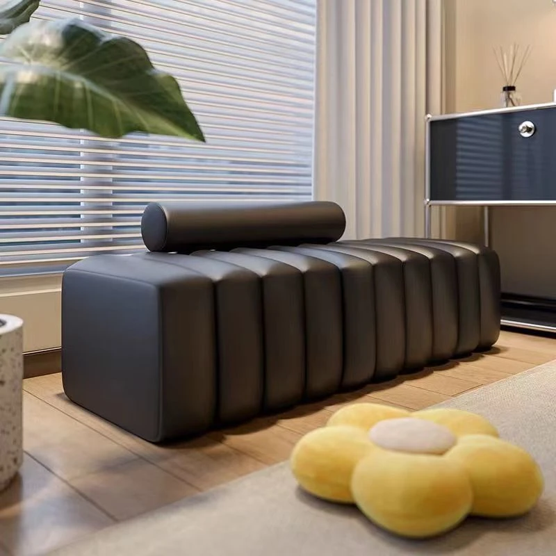 新款设计师创意长方形家用客厅小户型长条沙发凳小众个性换鞋凳