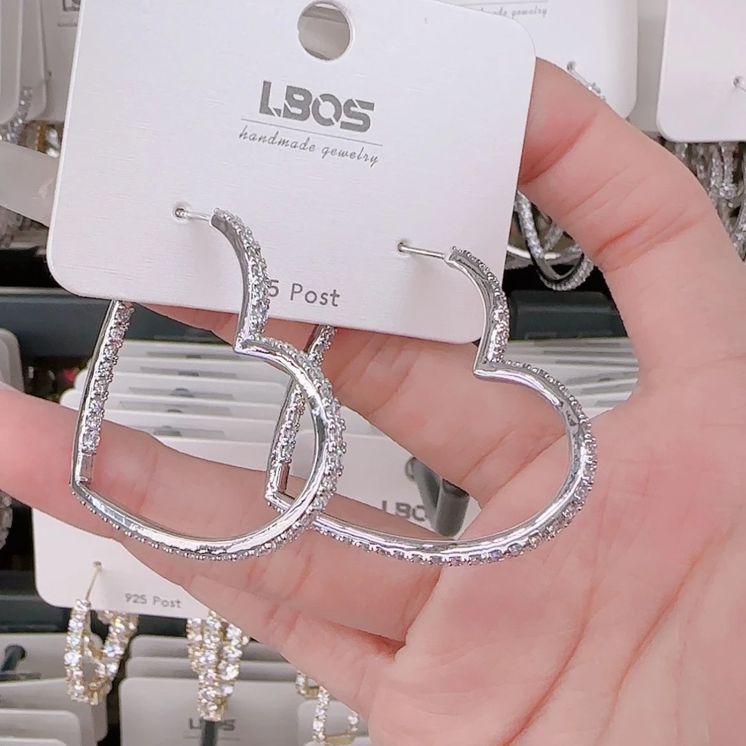 锆石铜合金925银耳环