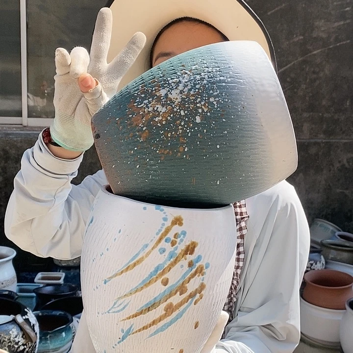 紫砂花盆正品口15高20