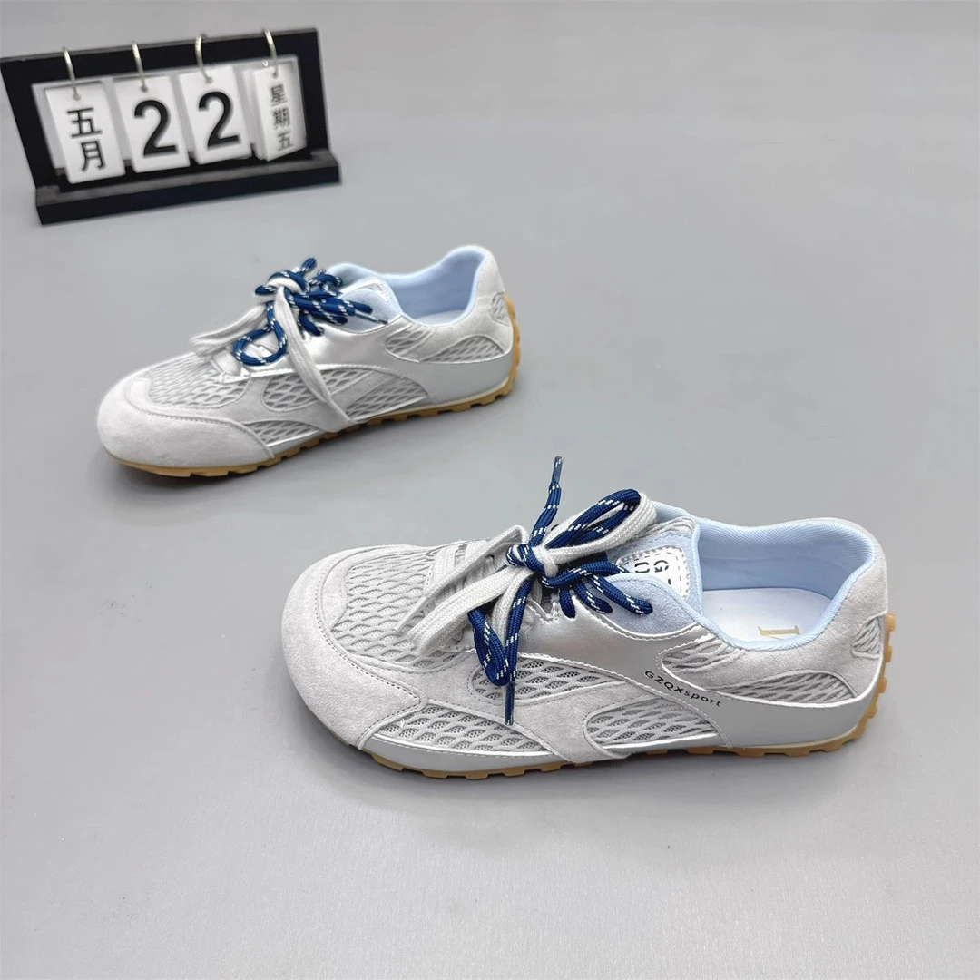 新款夏季薄底运动鞋透气网面女鞋时尚德训鞋女款小白鞋休闲鞋